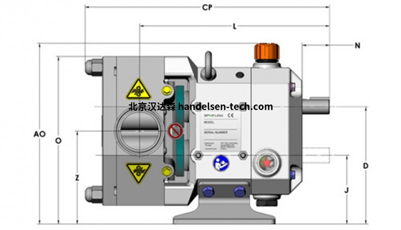 Johnson Pump转子泵TLP侧视图