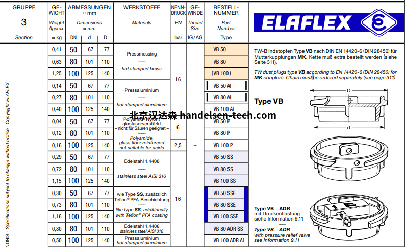 ELAFLEX TW母型联轴器 MK VB