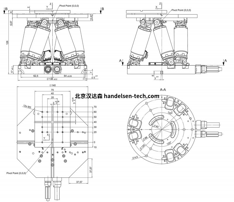 H-811.F2，尺寸单位为 mm