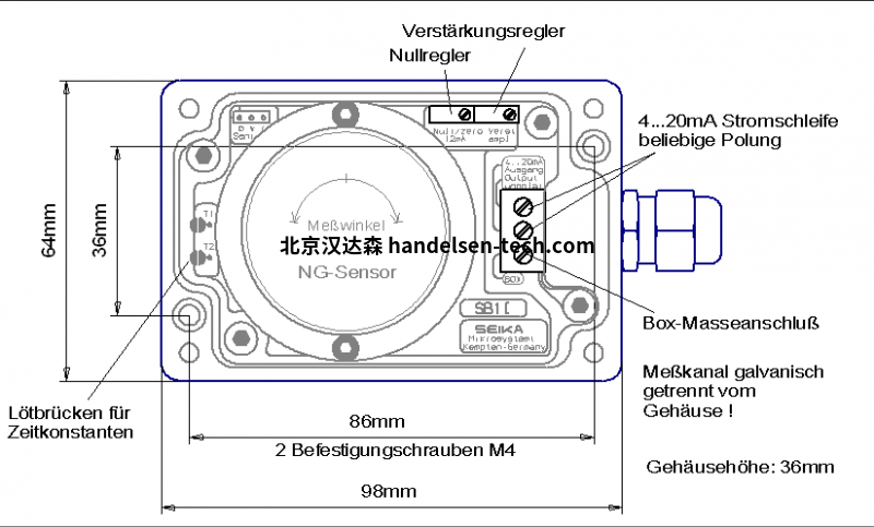 德国 Seika SB1I型传感器盒-图纸